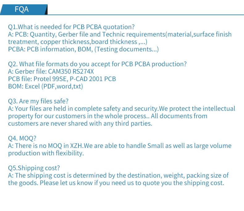 What files does  PCB manufacturing need? PCBA XZH Picture 3